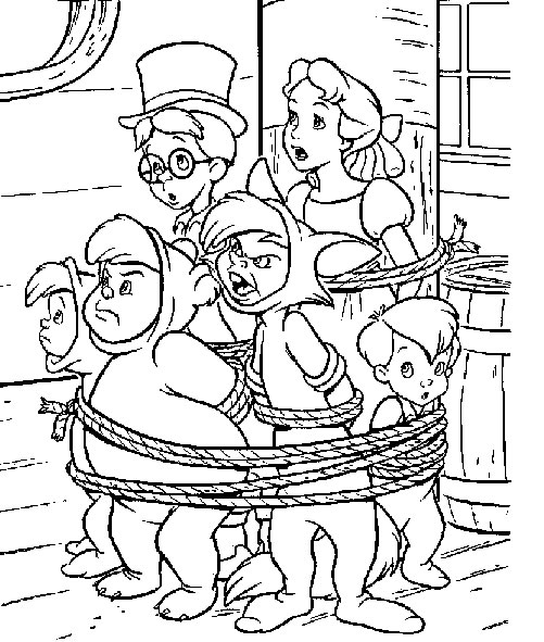 coloriage les enfants perdus ficelles